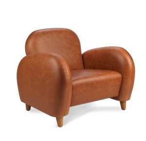 SMUT LEATHER ARMCHAIR